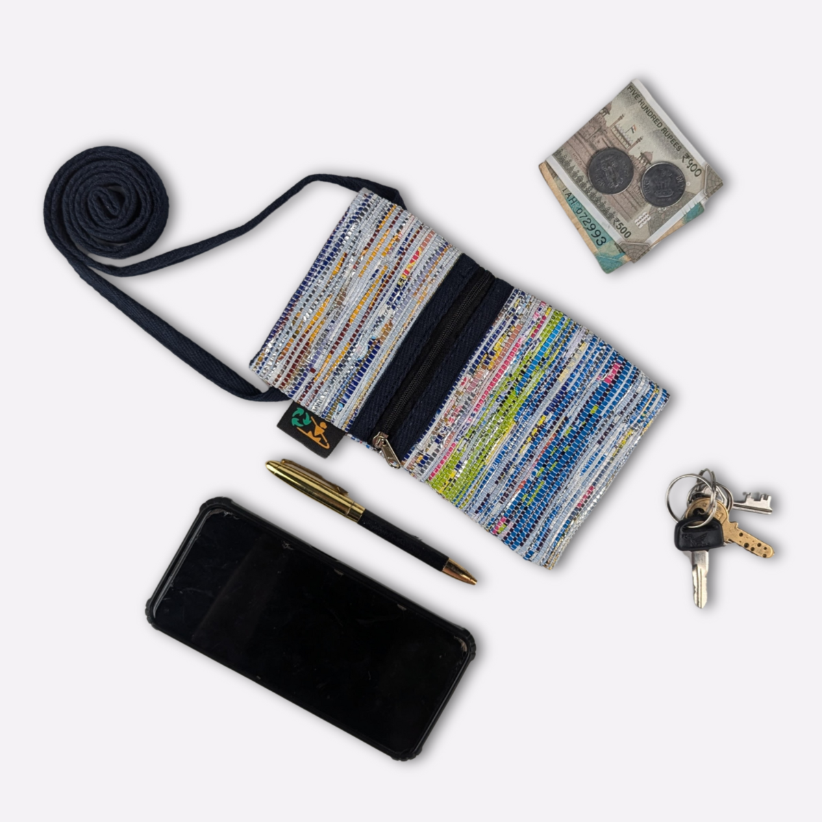 Upcycled Handwoven Mobile Sling (MSL0325-025) PS_W