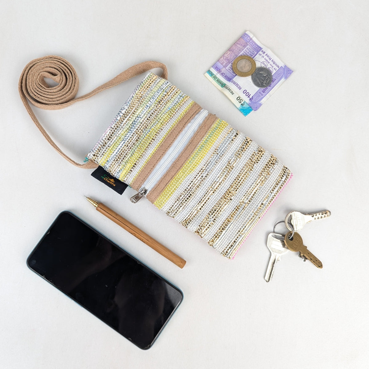 Upcycled Handwoven Mobile Sling (MSL0526-006) PS_W 
