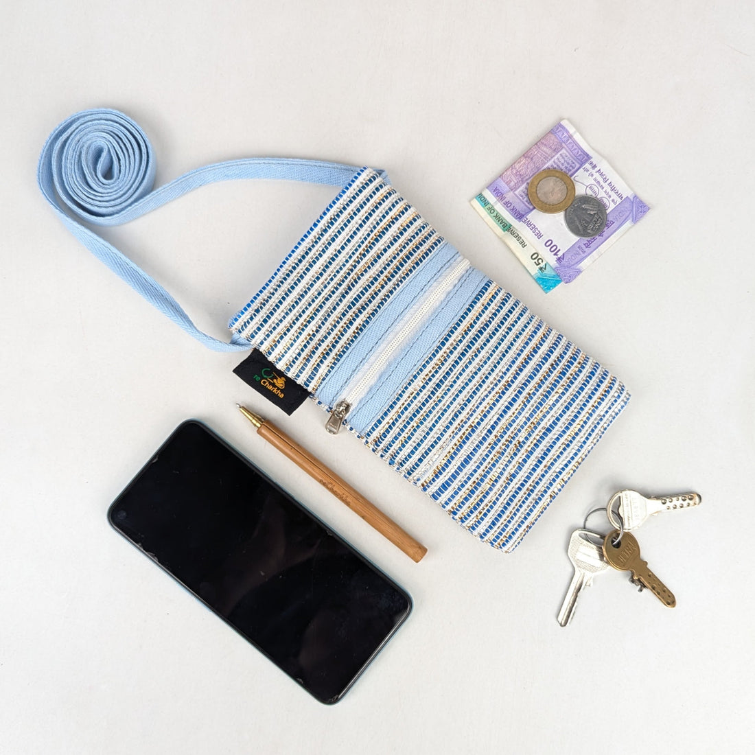 Upcycled Handwoven Mobile Sling (MSL0526-014) PS_W 