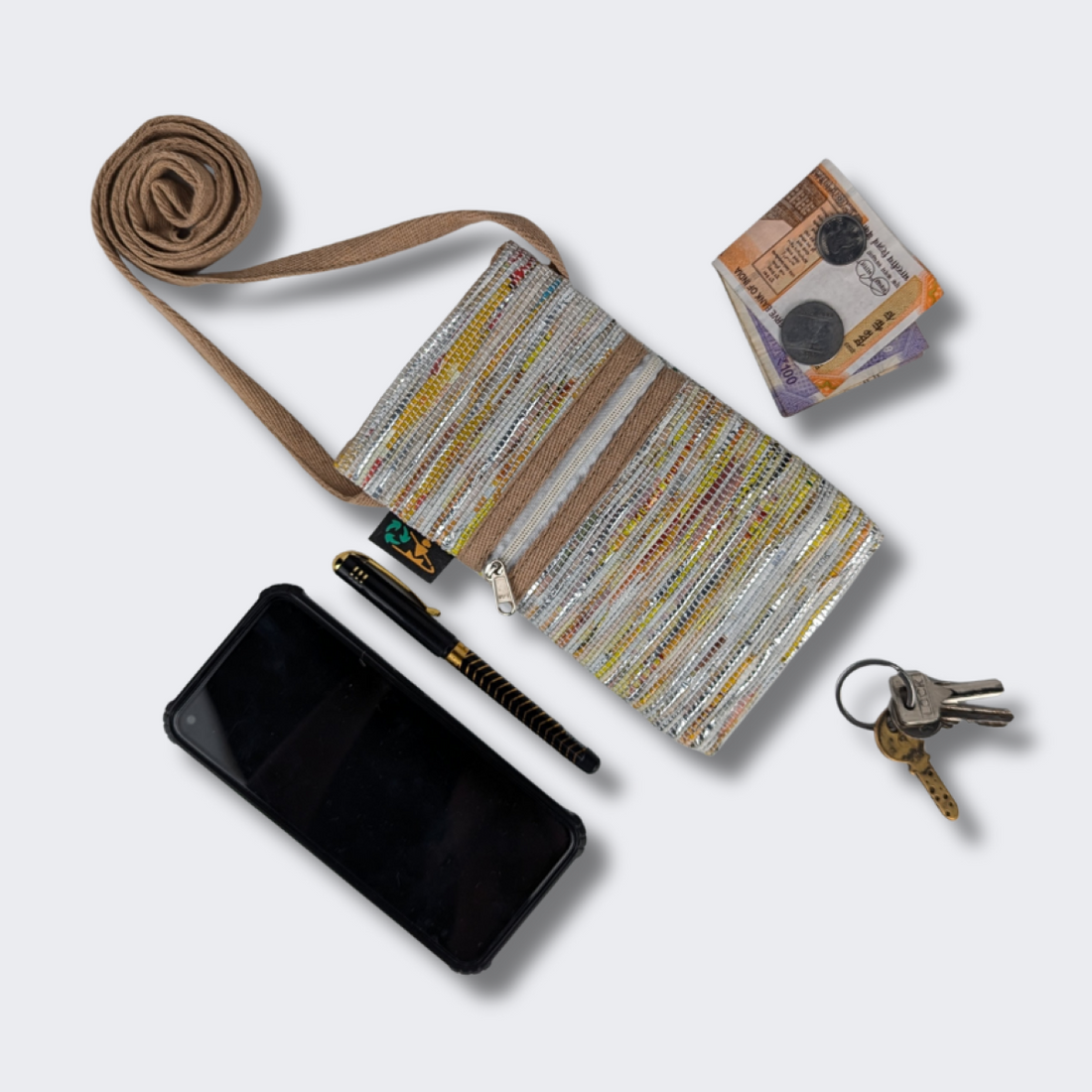 Upcycled Handwoven Mobile Sling (MSL0725-005) PS_W