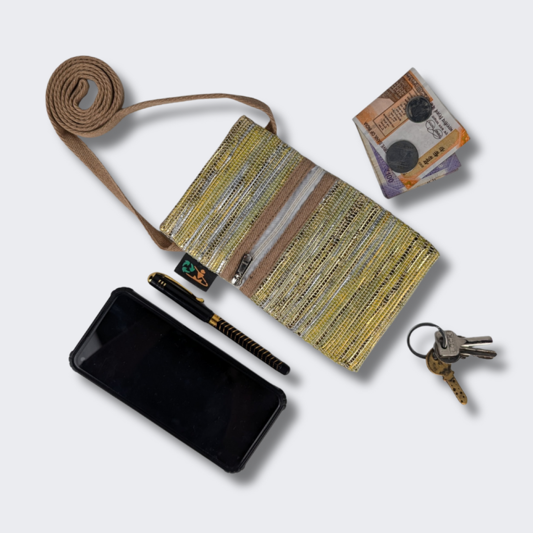 Upcycled Handwoven Mobile Sling (MSL0725-007) PS_W