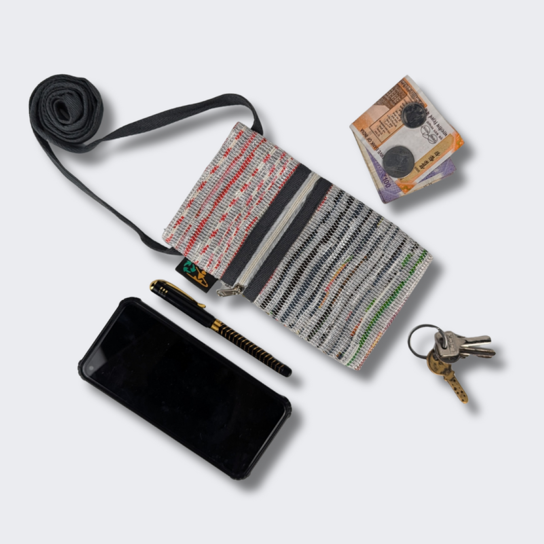 Upcycled Handwoven Mobile Sling (MSL0725-008) PS_W