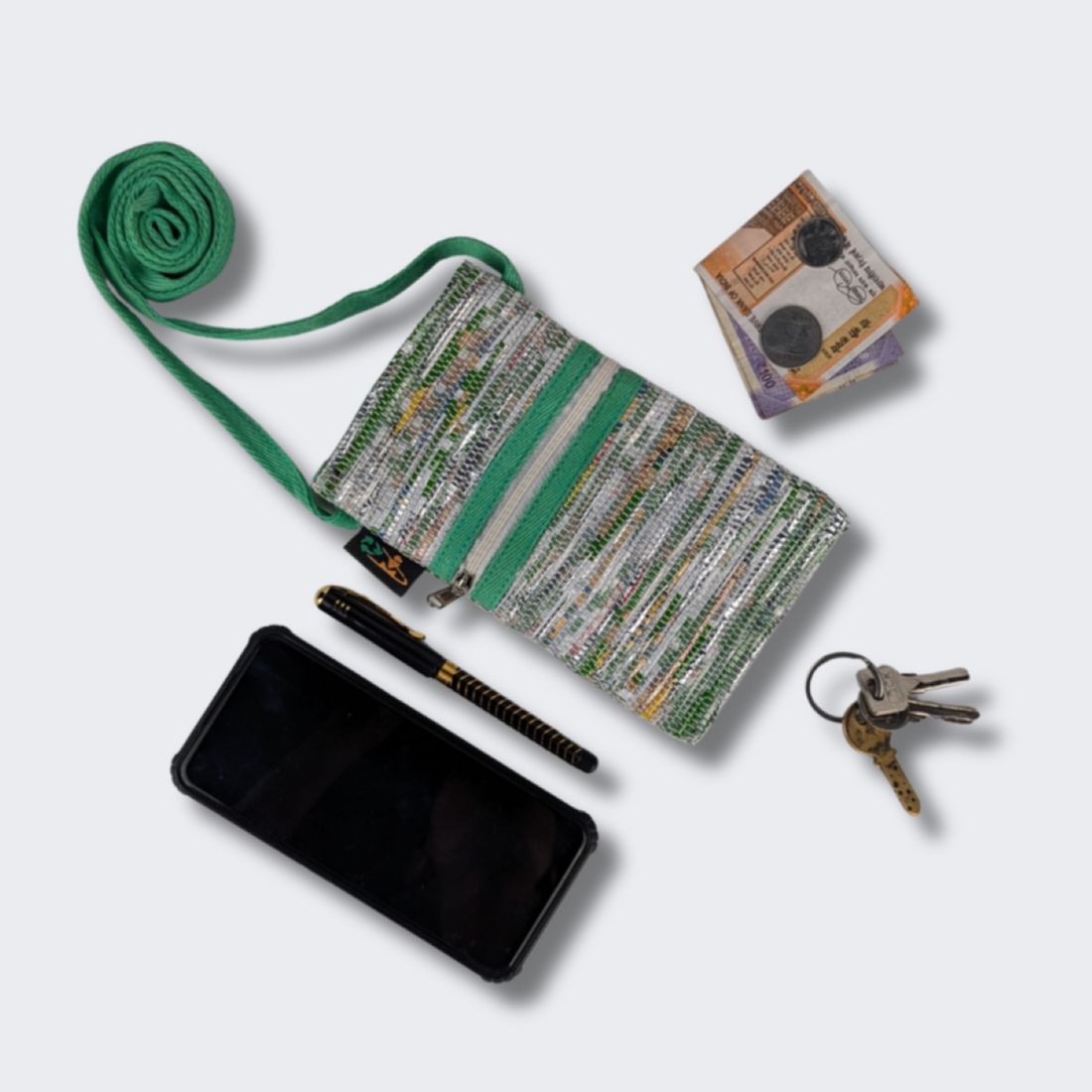 Upcycled Handwoven Mobile Sling (MSL0725-014) PS_W