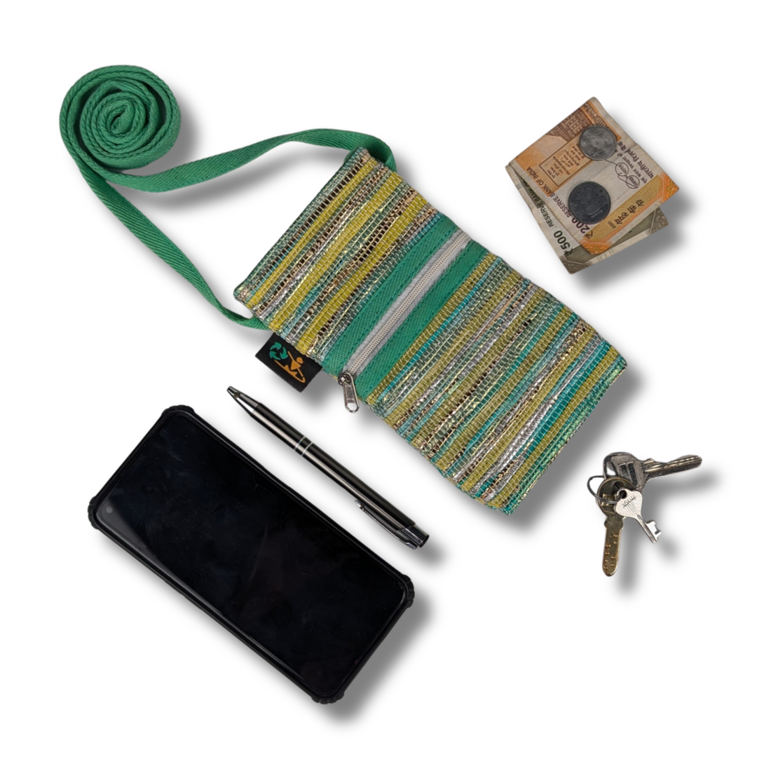 Upcycled Handwoven Mobile Sling (MSL0825-007) PS_W