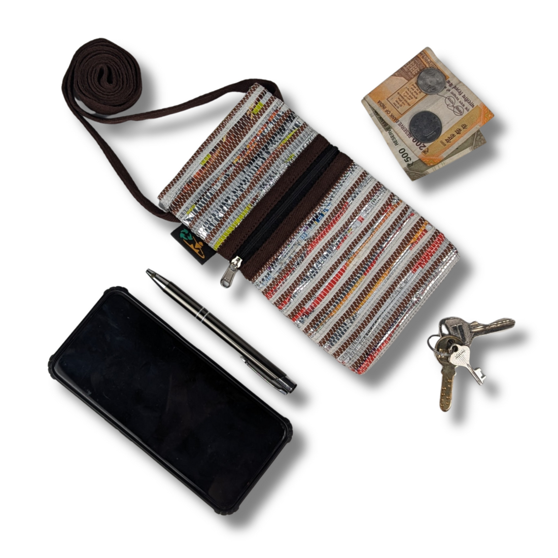 Upcycled Handwoven Mobile Sling (MSL0825-011) PS_W
