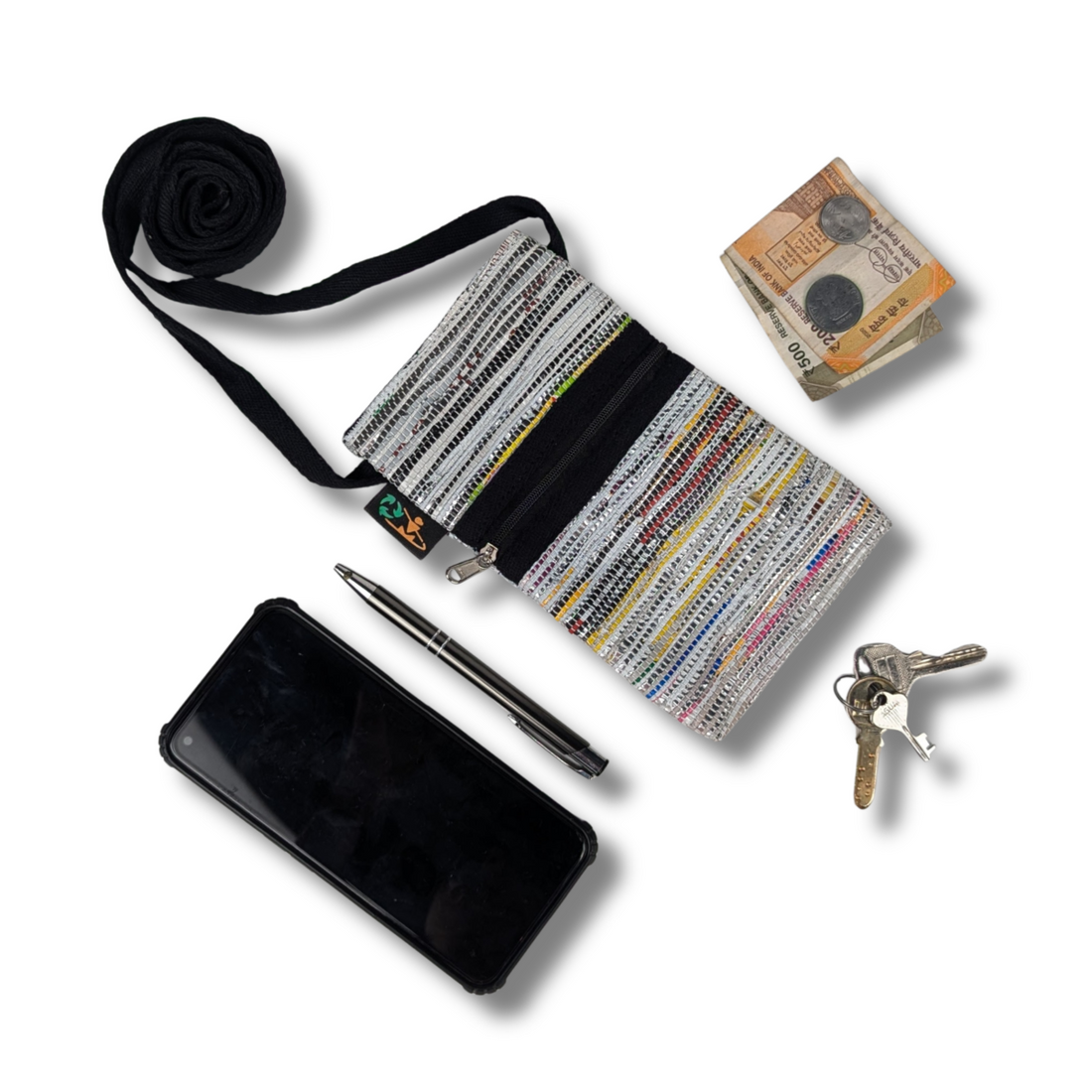 Upcycled Handwoven Mobile Sling (MSL0825-013) PS_W