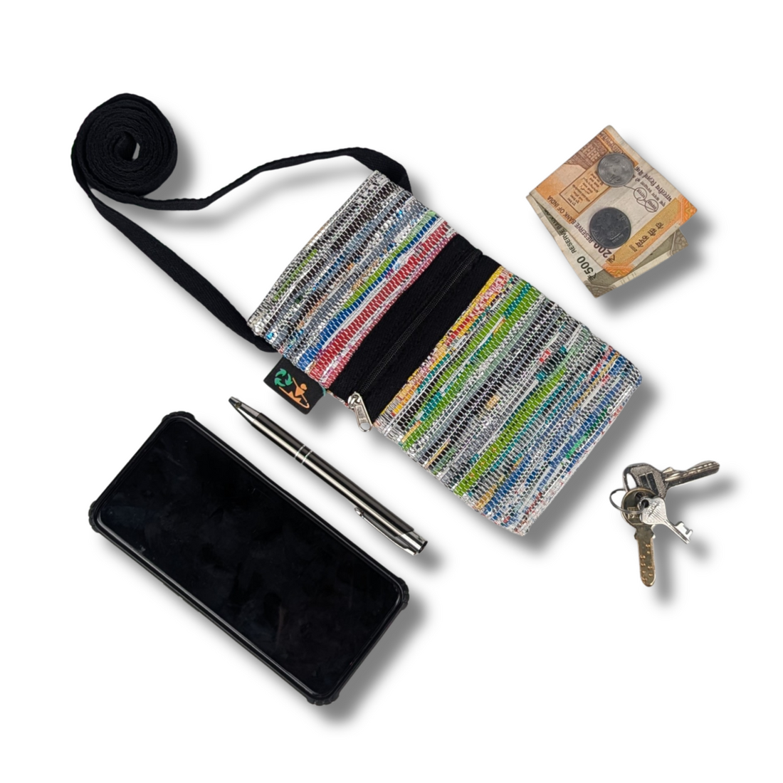 Upcycled Handwoven Mobile Sling (MSL0825-014) PS_W