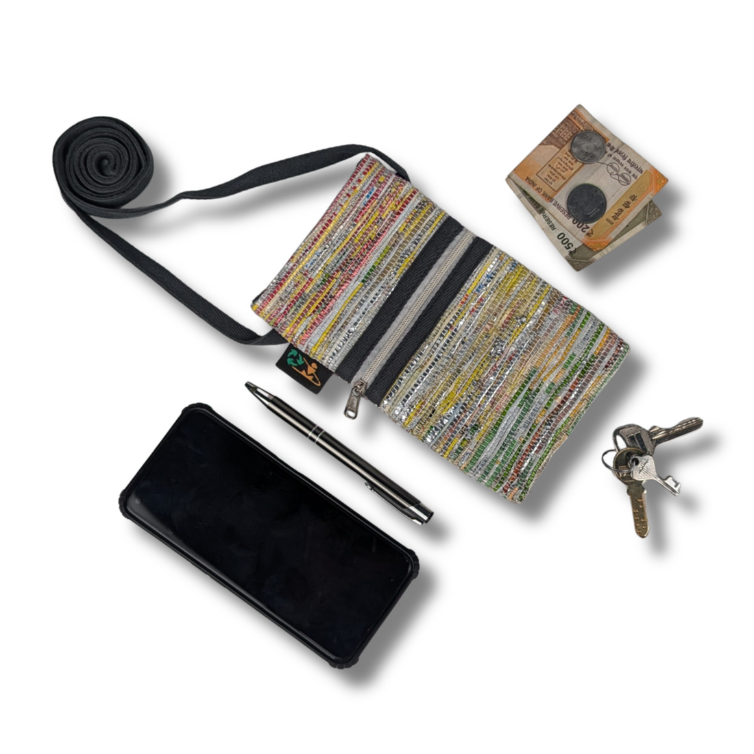 Upcycled Handwoven Mobile Sling (MSL0825-015) PS_W
