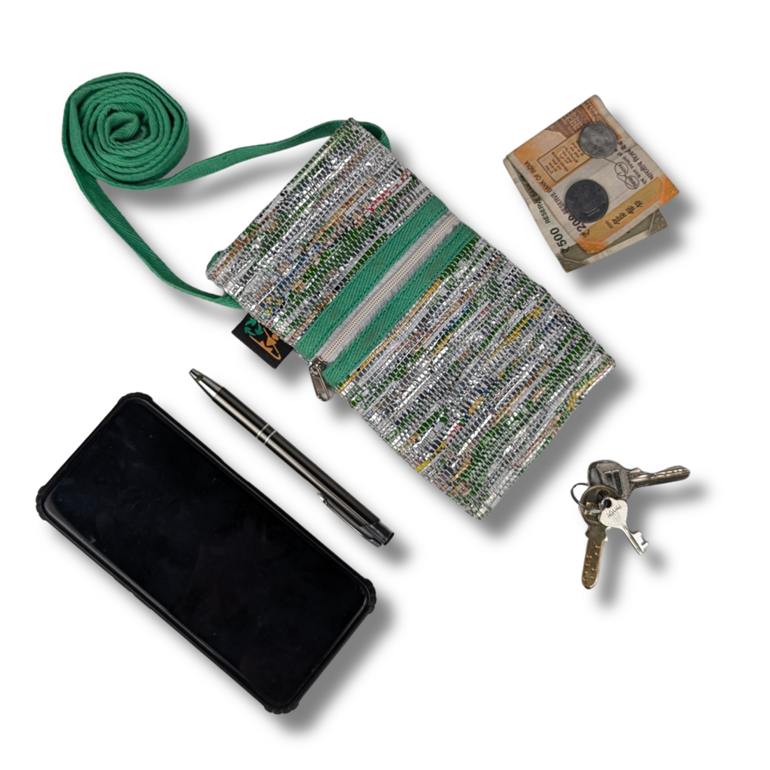Upcycled Handwoven Mobile Sling (MSL0825-016) PS_W