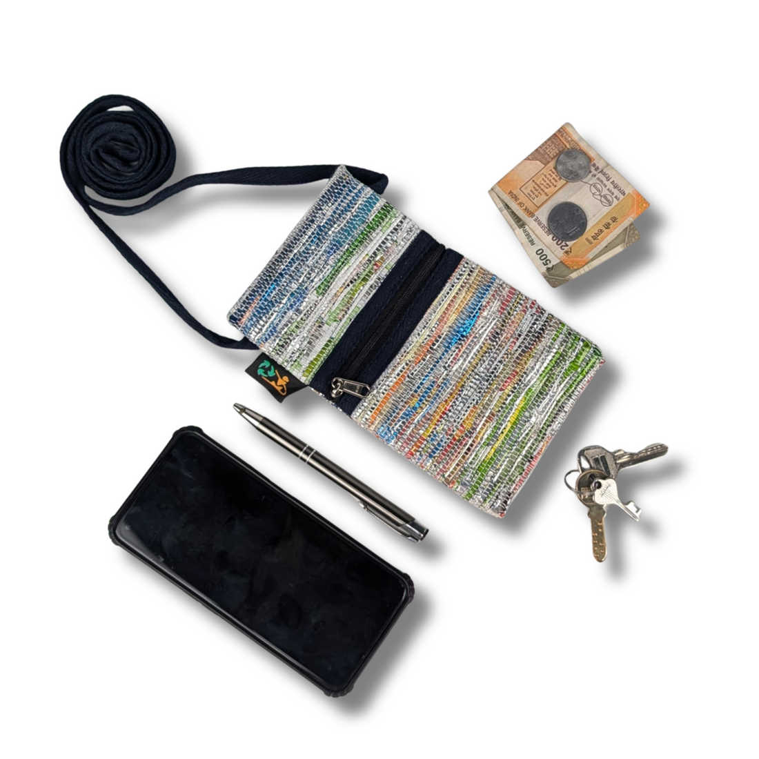 Upcycled Handwoven Mobile Sling (MSL0825-017) PS_W