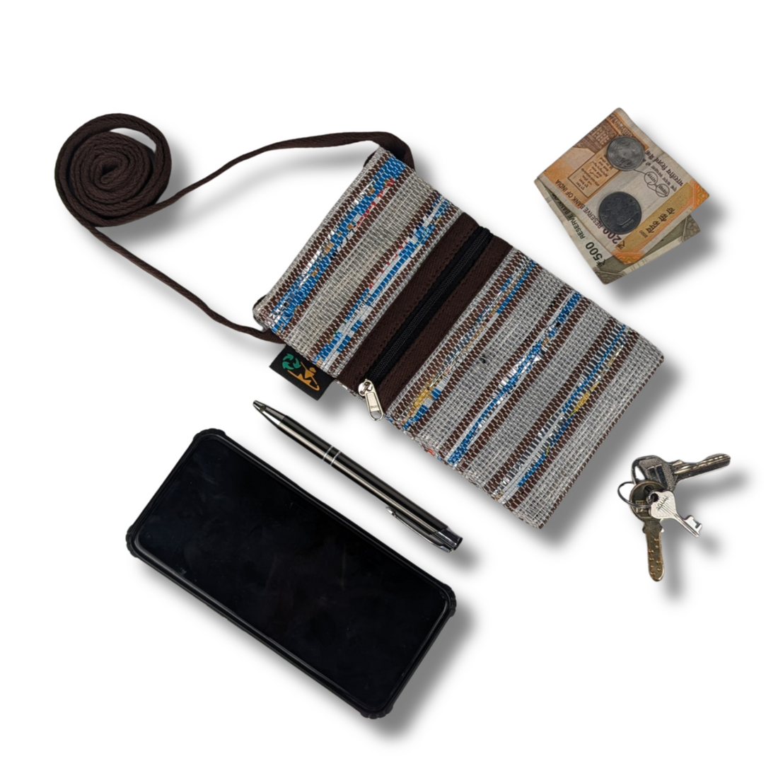 Upcycled Handwoven Mobile Sling (MSL0825-020) PS_W