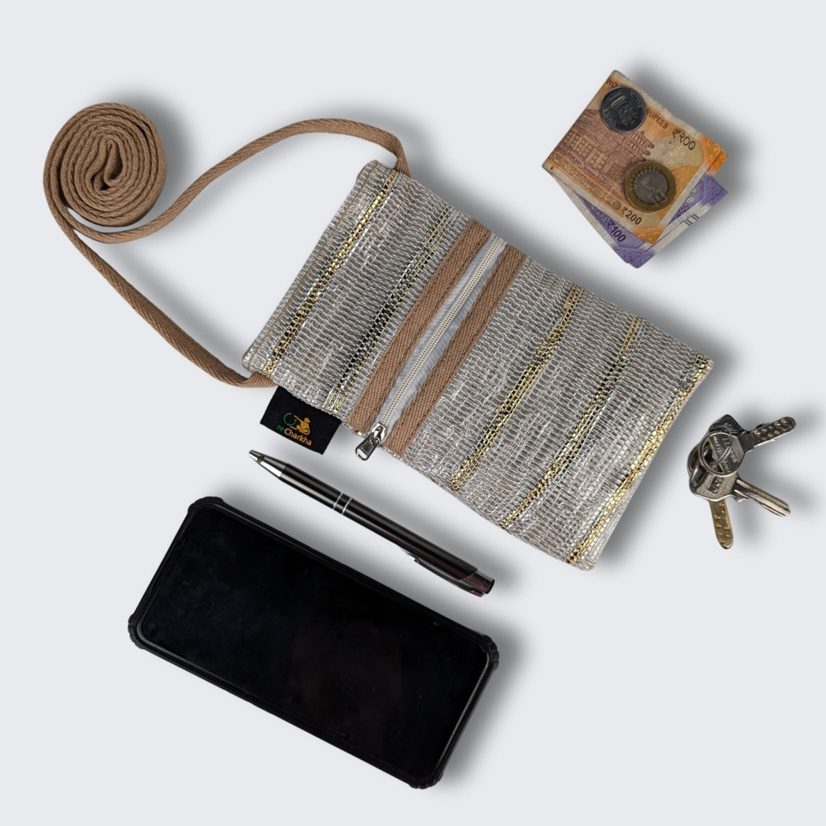 Upcycled Handwoven Mobile Sling (MSL0925-012) PS_W