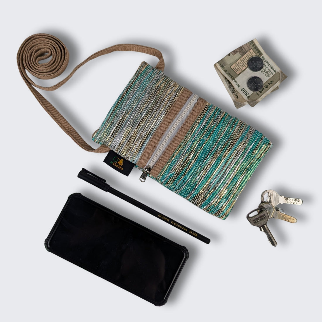 Upcycled Handwoven Mobile Sling (MSL1025-005) PS_W