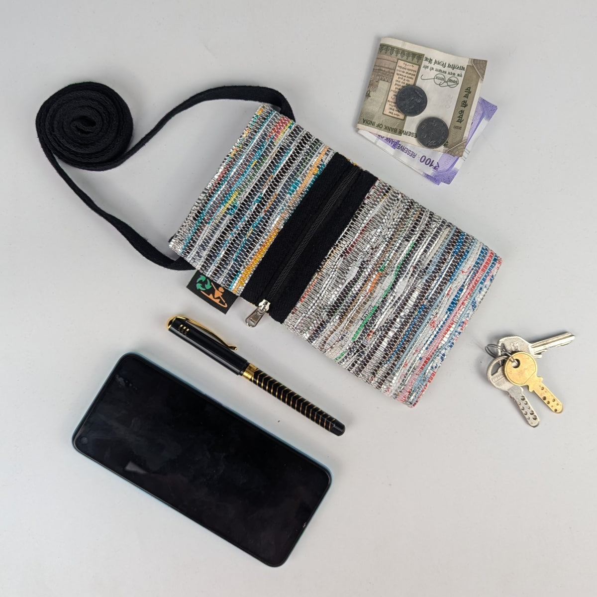 Upcycled Handwoven Mobile Sling (MSL1225-002) PS_W