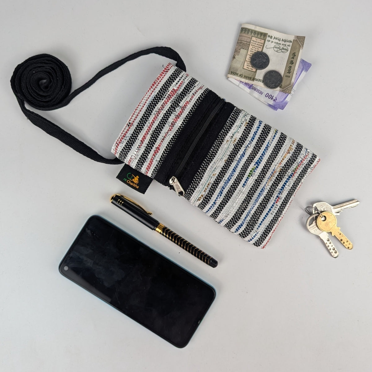 Upcycled Handwoven Mobile Sling (MSL1225-003) PS_W