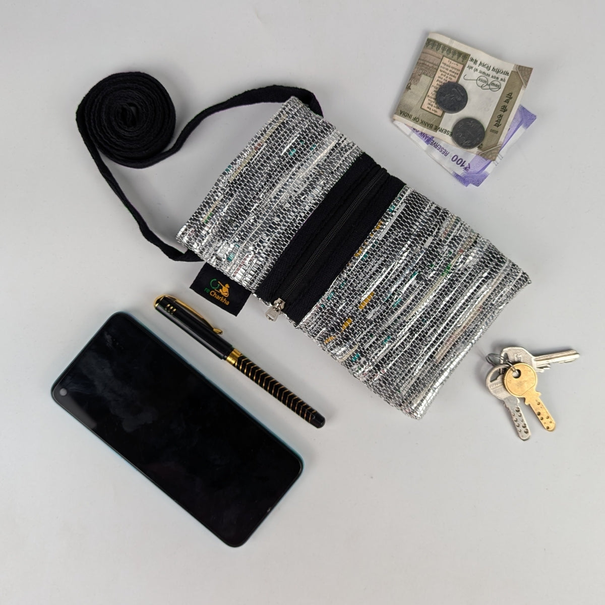 Upcycled Handwoven Mobile Sling (MSL1225-008) PS_W