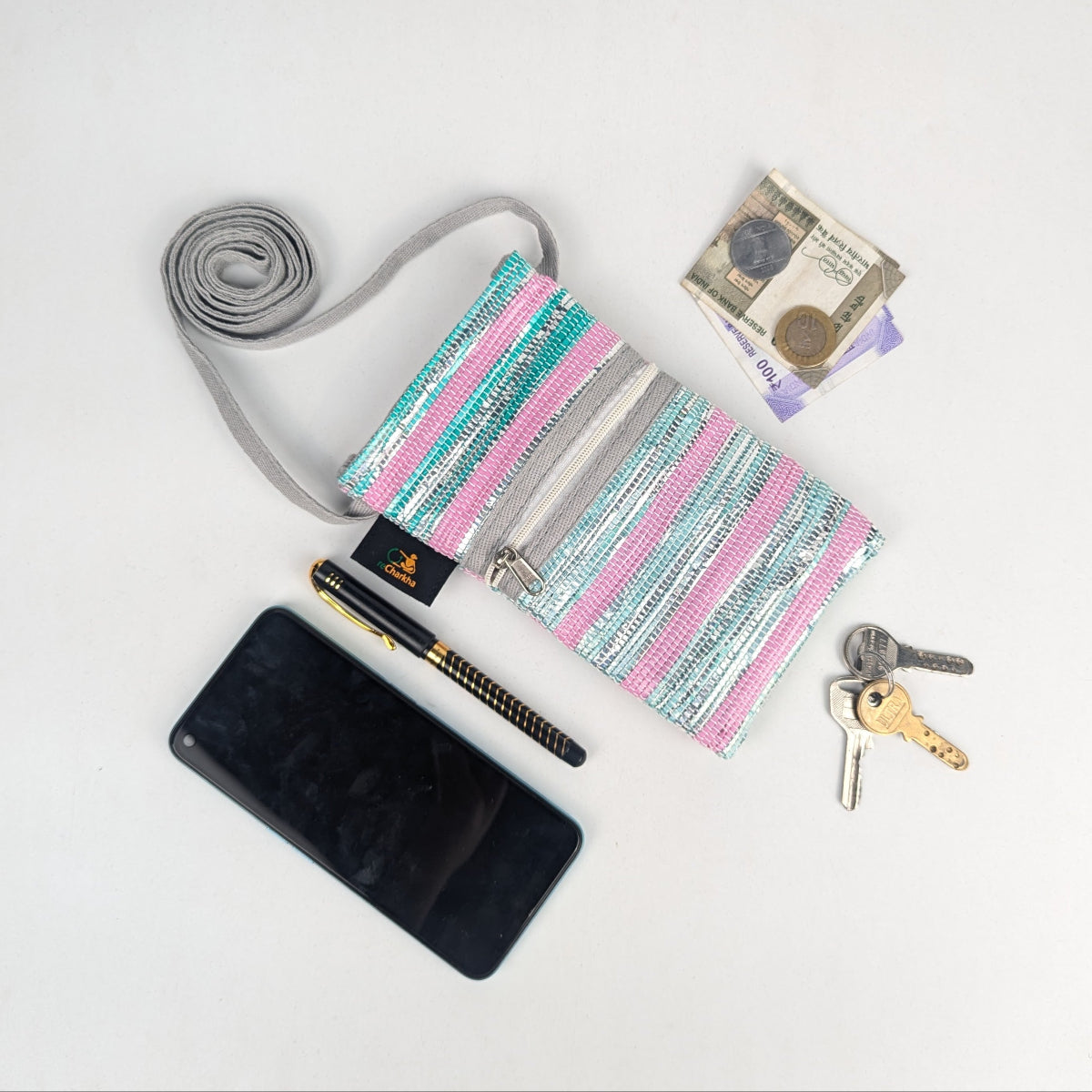 Upcycled Handwoven Mobile Sling (MSL1225-018) PS_W