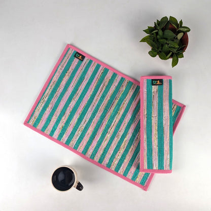 Upcycled Handwoven Table Mat (Set of 2) (TM0425-002) PS_W