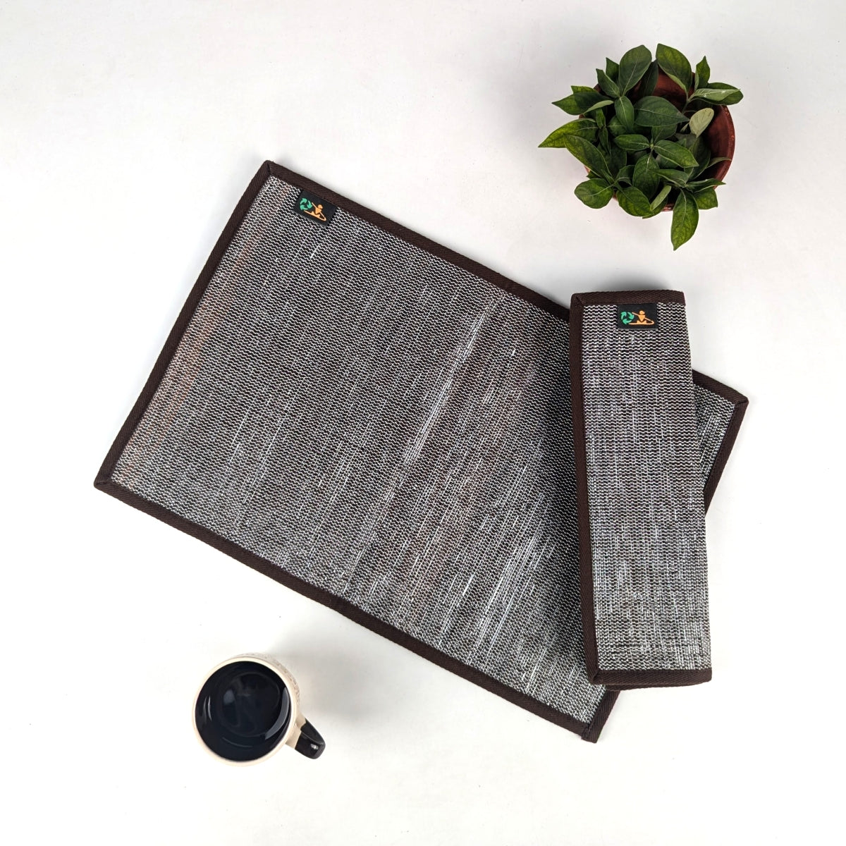 Upcycled Handwoven Table Mat (Set of 2) (TM0425-005) PS_W