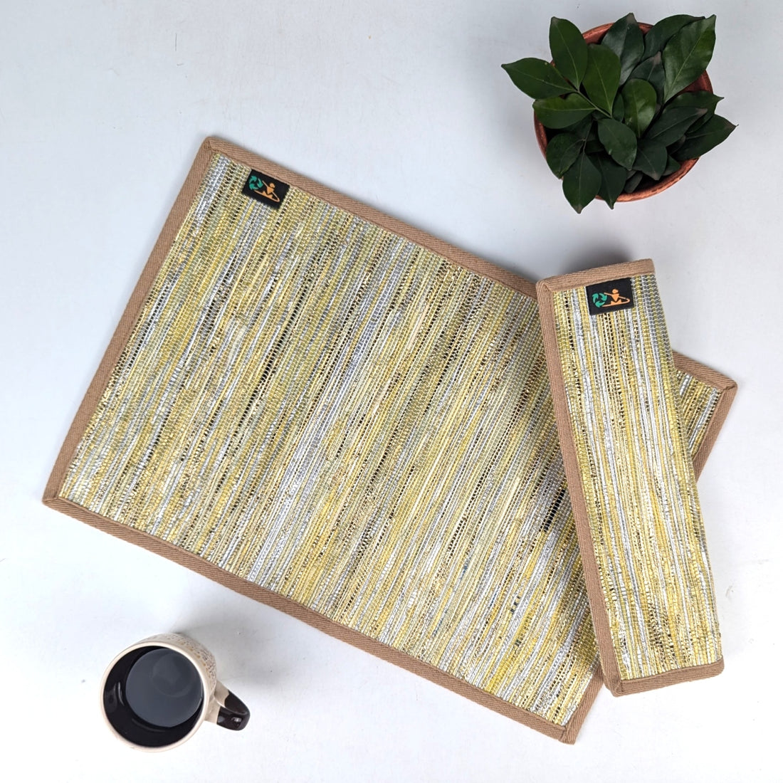 Upcycled Handwoven Table Mat (Set of 2) (TM0825-001) PS_W