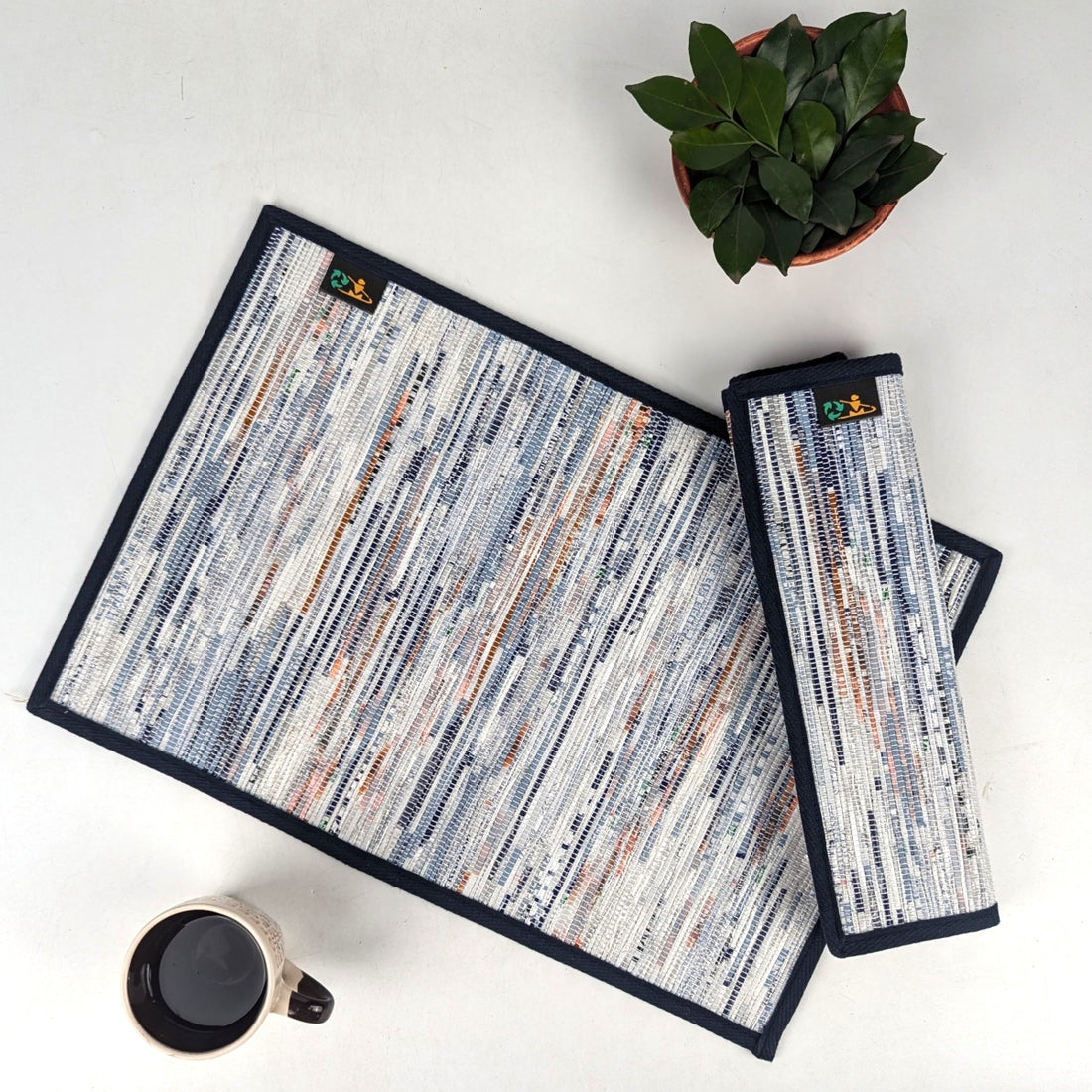 Upcycled Handwoven Table Mat (Set of 2) (TM0825-004) PS_W