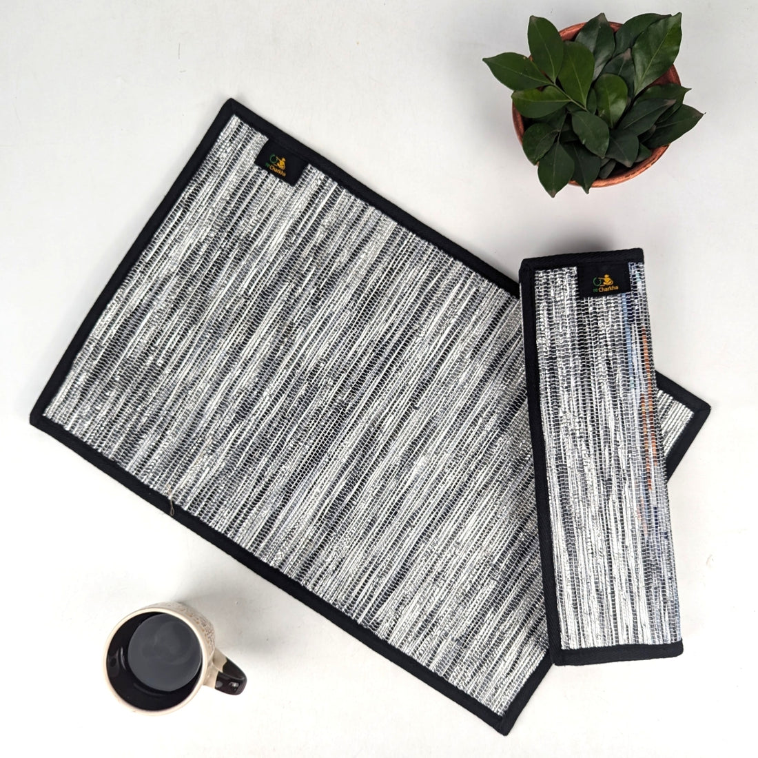 Upcycled Handwoven Table Mat (Set of 2) (TM0825-006) PS_W
