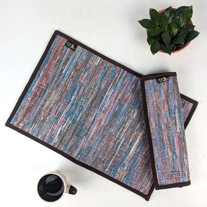 Upcycled Handwoven Table Mat (Set of 2) (TM0825-007) PS_W