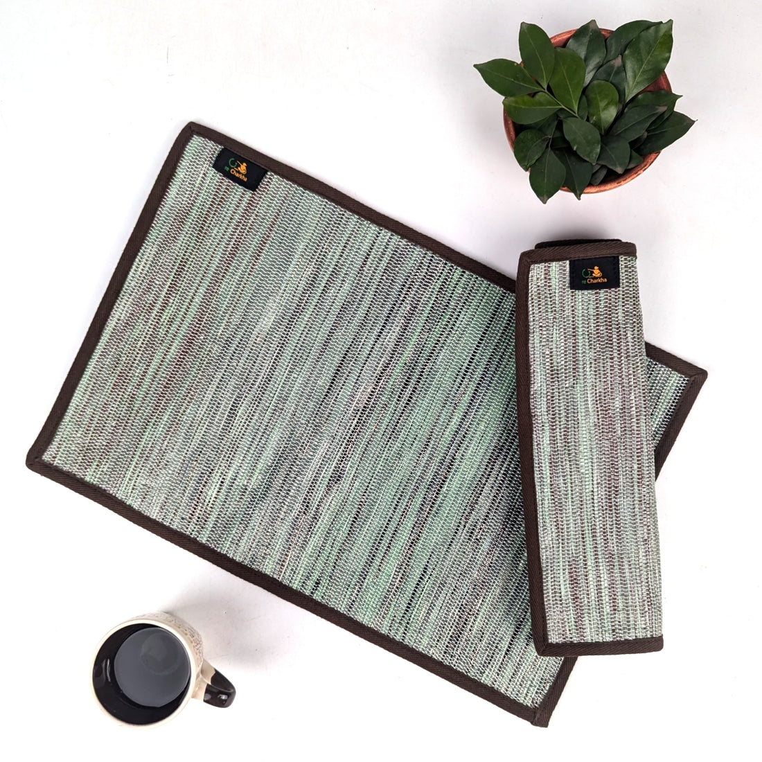 Upcycled Handwoven Table Mat (Set of 2) (TM0825-008) PS_W
