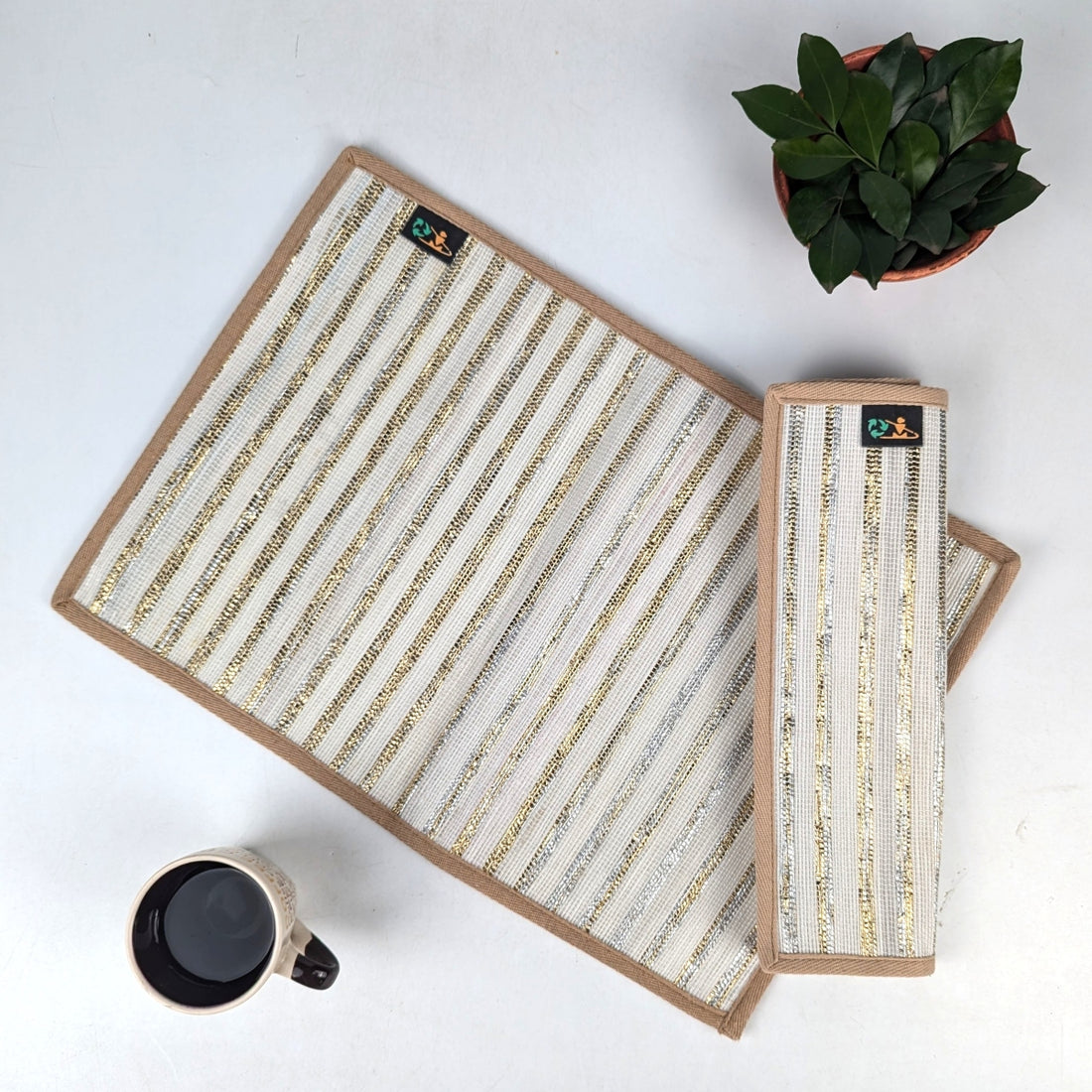 Upcycled Handwoven Table Mat (Set of 2) (TM0825-010) PS_W