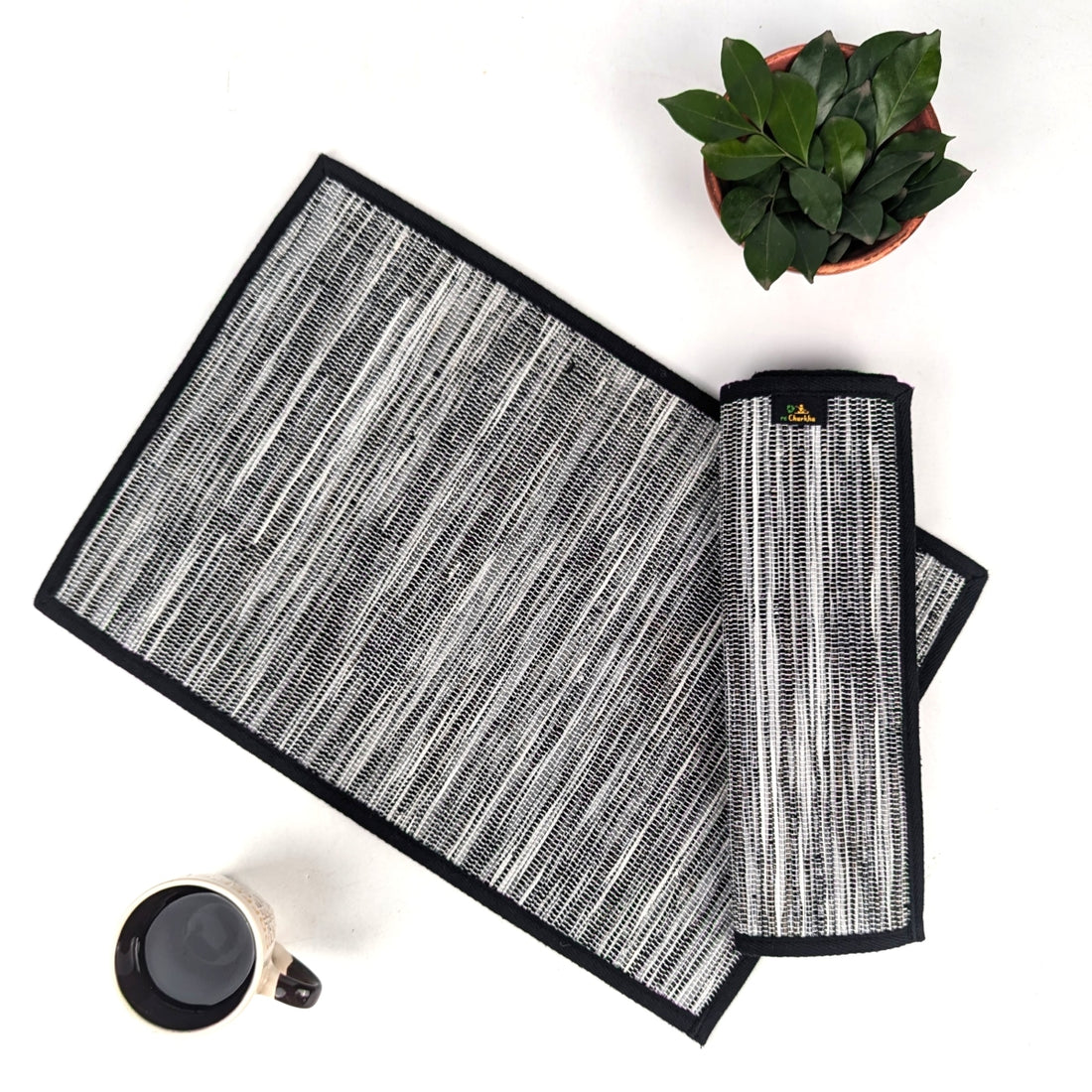 Upcycled Handwoven Table Mat (Set of 2) (TM0825-013) PS_W