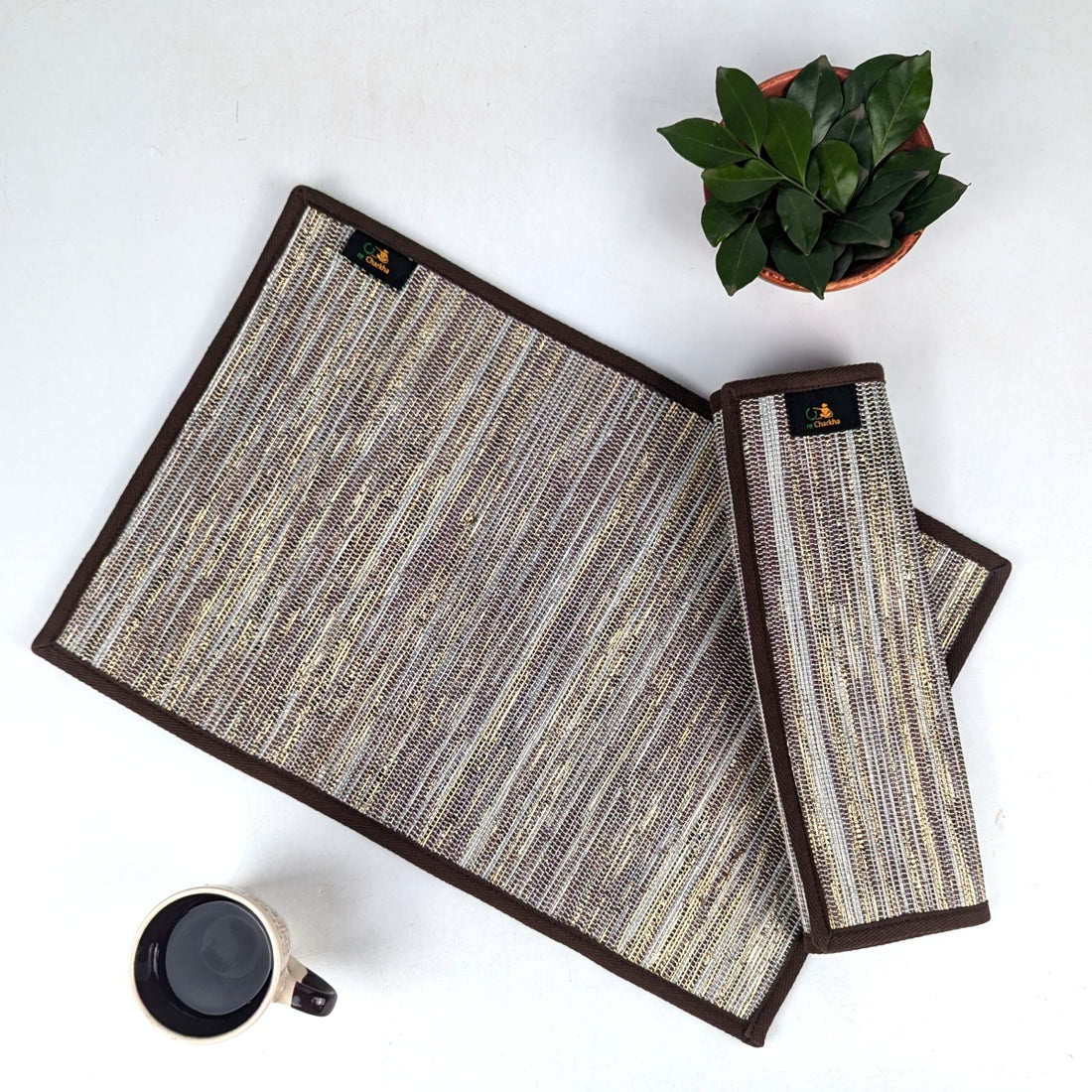 Upcycled Handwoven Table Mat (Set of 2) (TM0825-018) PS_W
