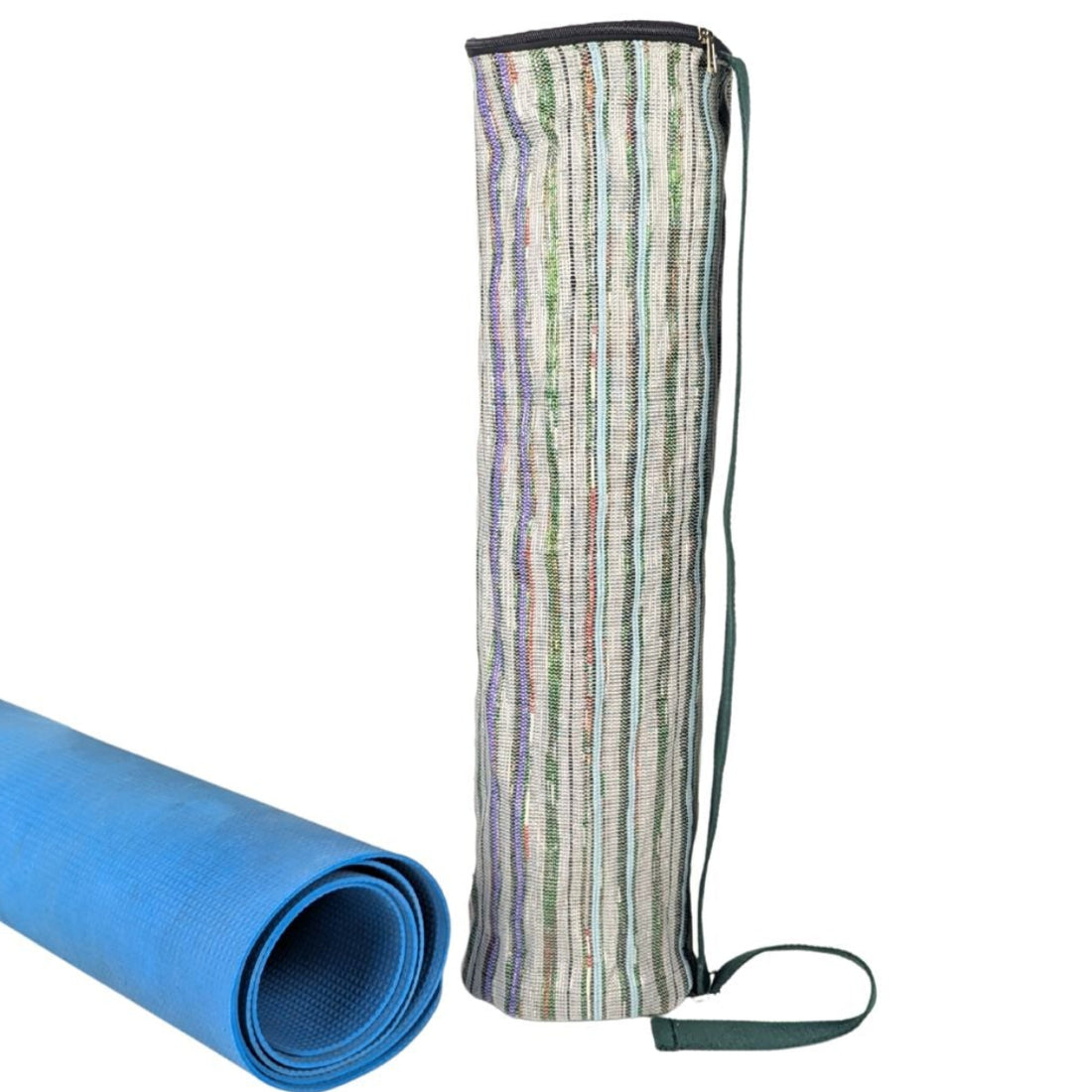 Upcycled Handwoven Yoga Mat Bag (YB0326-002) PS_W