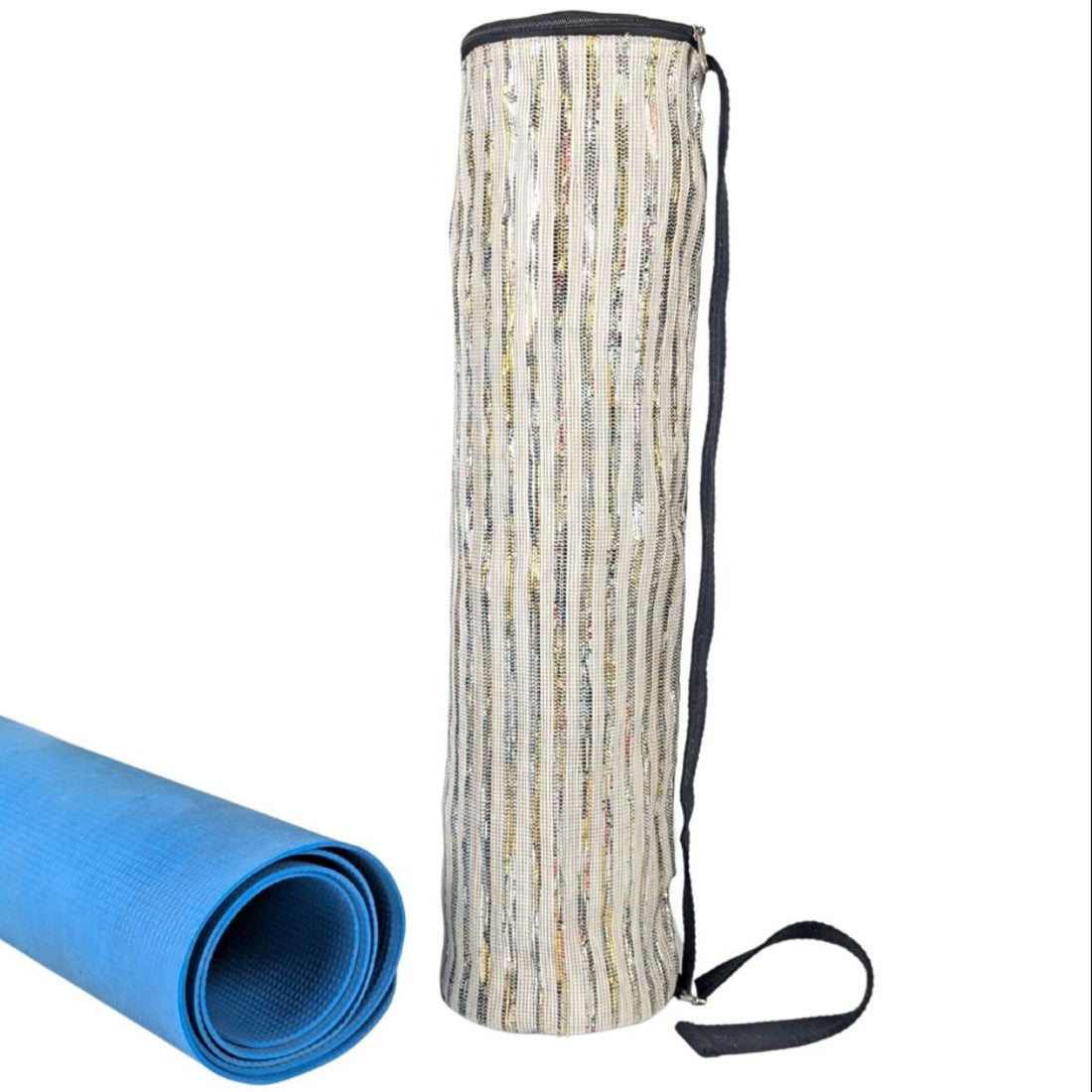 Upcycled Handwoven Yoga Mat Bag (YB0326-003) PS_W