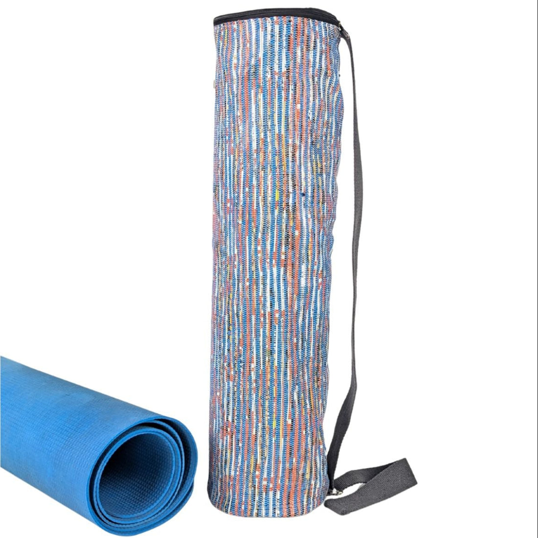 Upcycled Handwoven Yoga Mat Bag (YB0326-004) PS_W
