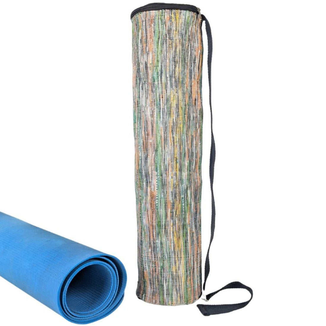 Upcycled Handwoven Yoga Mat Bag (YB0326-005) PS_W