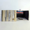 (W0124-103) Black Cassette Tapes n gold silver Glitter Upcycled Handwoven Wallet