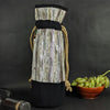 (WB0324-106) Multicolored Glittery Waste Plastic Wrappers Upcycled Handwoven Wine Bottle Holder
