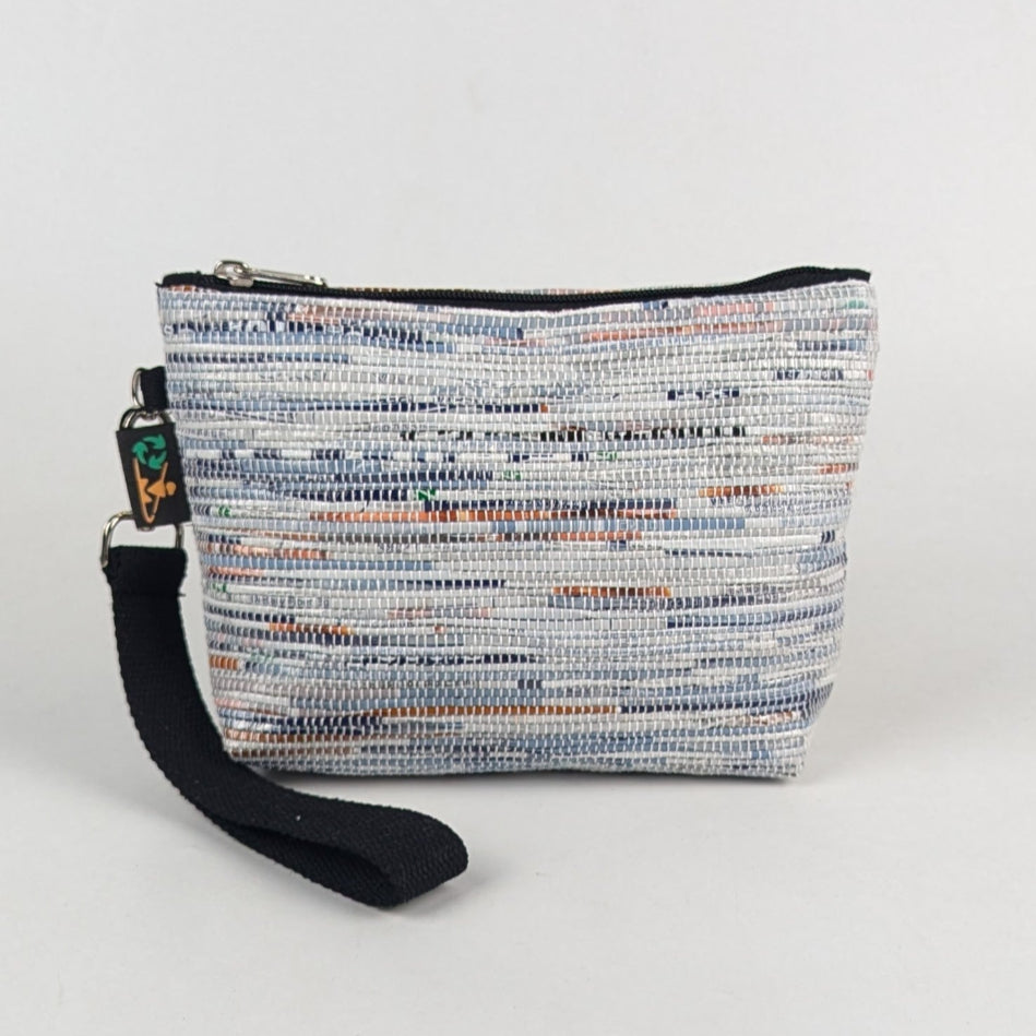 White &amp; Multi colour mix Upcycled Handwoven Wrist It (WI0225-012) PS_W
