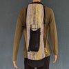 (YB0324-114) Multicolored Waste Plastic Wrappers Upcycled Handwoven Yoga Bag