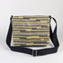 Yellow Black Stripes Upcycled Handwoven Designer Messenger Bag (MBD0325-004) PS_W