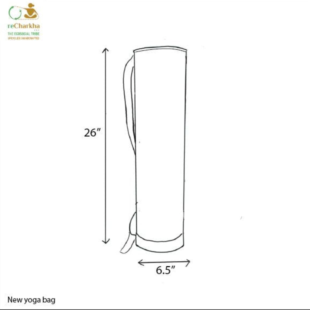 Upcycled Handwoven Yoga Mat Bag (YB0326-007) PS_W