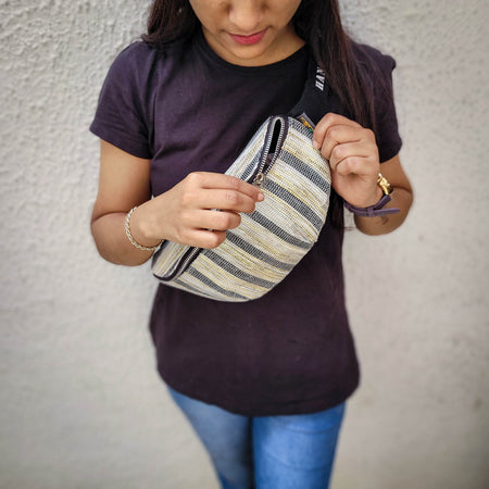 Girija's Fanny Pack Golden Bling n Video Cassette Tapes (GFP0823-003)