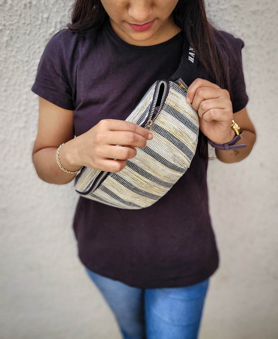 Girija's Fanny Pack Golden Bling n Video Cassette Tapes (GFP0823-003)
