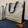 Silver Multicolor Upcycled Handwoven Lunch Bag (LB1223-104) MS_W