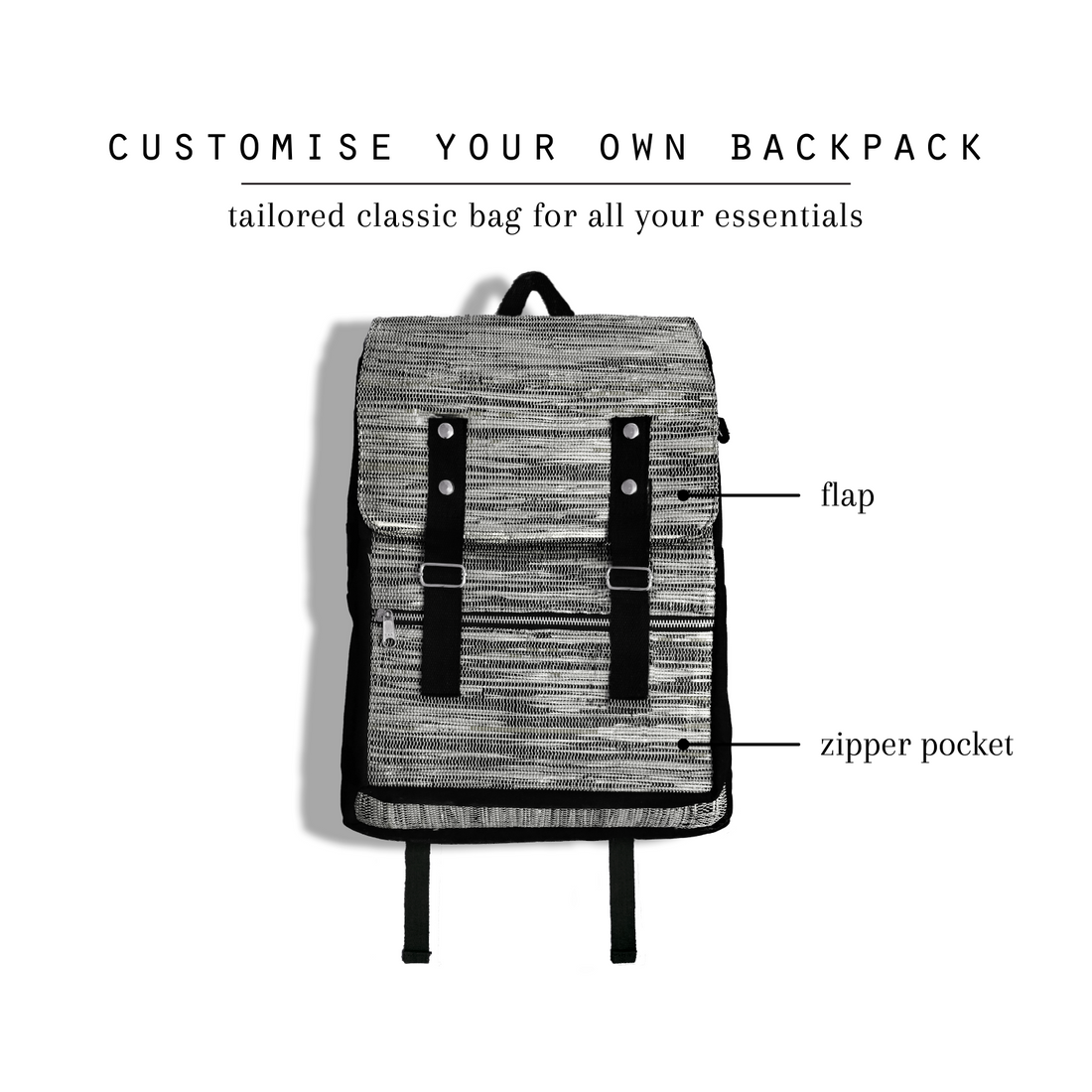 recharkha upcycled handwoven Milind Soman Backpack