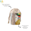 Potli/Purse and Pouches reCharkha Upcycled Handwoven Recycle Livelihoods Handcraft Ethically Tribal Made in India Pune Warli Tribe Handloom Refash Trash Fash Waste EcoSocial Upcyclers Conscious Fashion Upcycled slow Trending Swadeshi Weave Textile Sleeves Sustainable